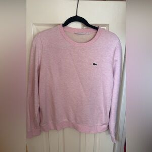 Lacoste Pink Long Sleeve Sports Top | Women’s Size 42 | Crewneck Athleisure